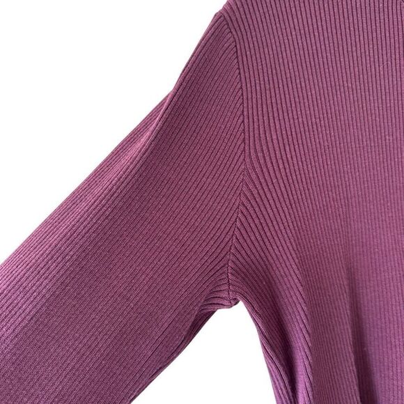 Coldwater Creek Mock Neck Trendy Burgundy Long Sleeves Silk  Blend SZ L #2322 - Picture 4 of 10